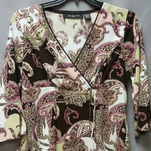 Blue Diamond Paisley Blouse